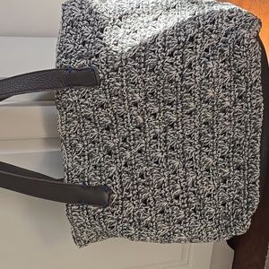 The Sak Medium Grey and White Women's Tote Bag New Nice Feel To The Fabrics